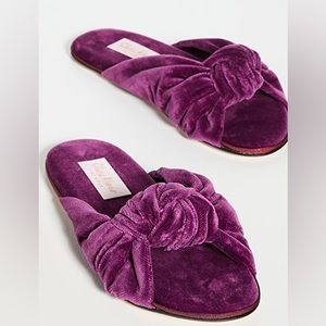 NEW Olivia Morris velvet slippers Size 38